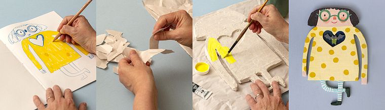 Papier mâché pour débutants : sculptez un personnage coloré