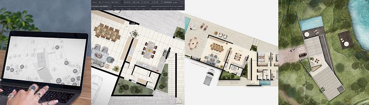 Post-production de plans architecturaux sur Photoshop