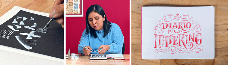 Creative Lettering Techniques in an Artistic Sketchbook