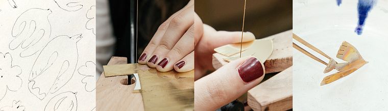 Design e creazione di gioielli in ottone