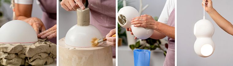 Ceramic Lamp Creation Using Found Objects