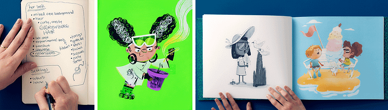 Online-Portfolio für Kinderbuchillustration