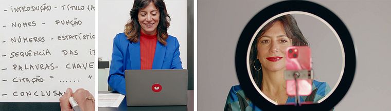 Técnicas de comunicação ao vivo e para a câmera