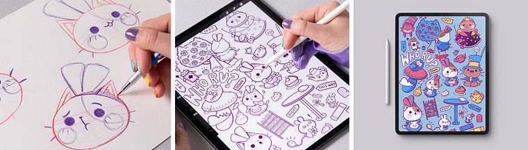 Illustration von Märchen im Kawaii-Stil