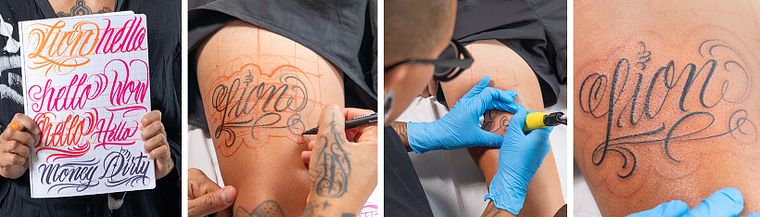 Freehand Cursive Lettering Tattoos