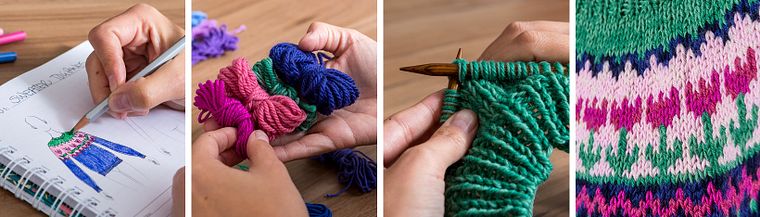 Design e tricô com a técnica jacquard