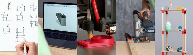 Möbeldesign mit 3D-Druck und Holz