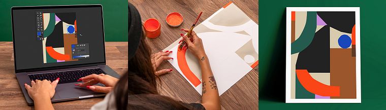 Ontwerp composities voor abstracte kunst