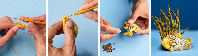 Meerestiere und -pflanzen häkeln