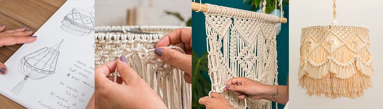 Macramé Lamp Design