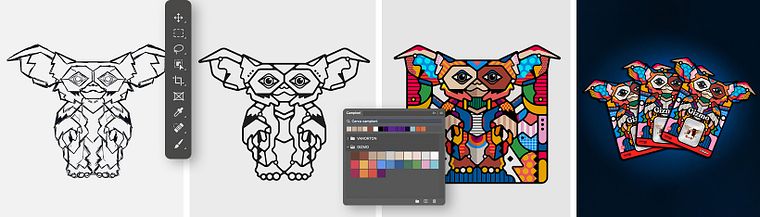 Illustration numérique : pop art géométrique