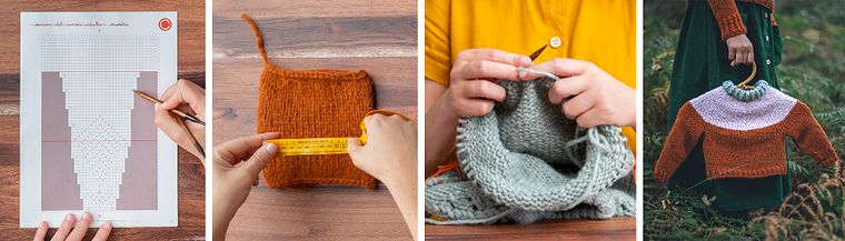 Pullover ohne Naht mit Rundnadeln stricken