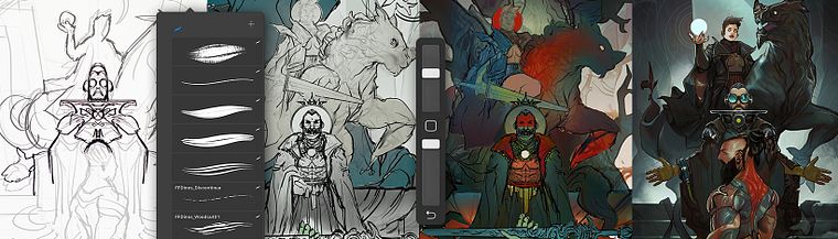Ilustrație SF și fantasy în Procreate