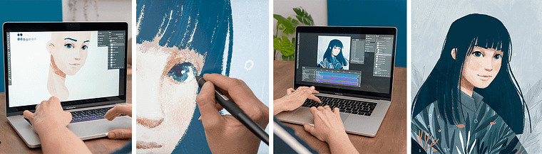 Animated Portrait Illustration with Photoshop