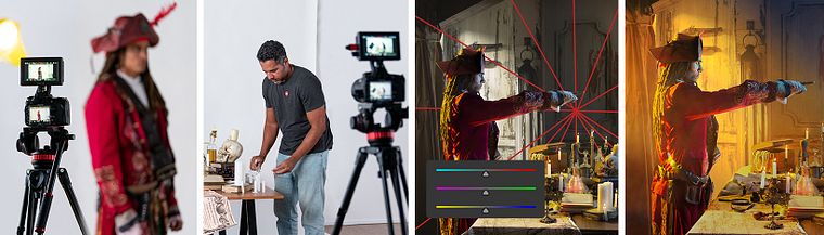 Séries narrativas fotográficas com modelos e cenários
