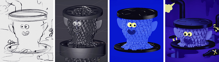 Verspieltes animiertes Character Design mit Cinema 4D