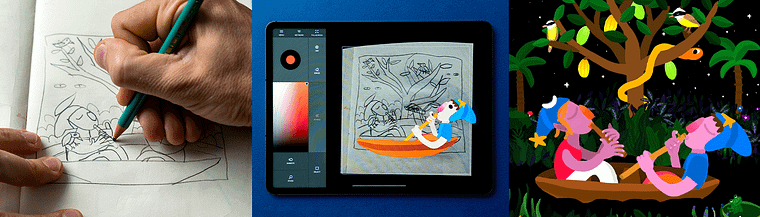 Digitales Malen und Live-Animation mit Tagtool