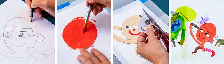 Illustrazione artistica per libri d'infanzia