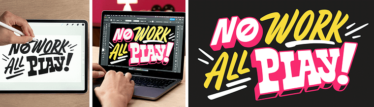 Custom Hand-Lettering for Playful Compositions