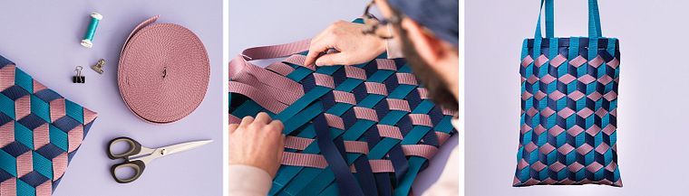 Techniques de tissage pour vanneries colorées