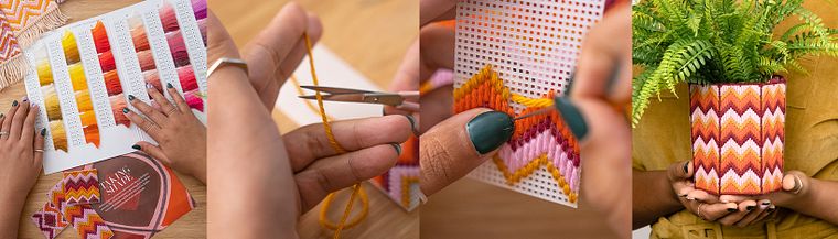 Bargello pentru începători: Modele retro cu ace