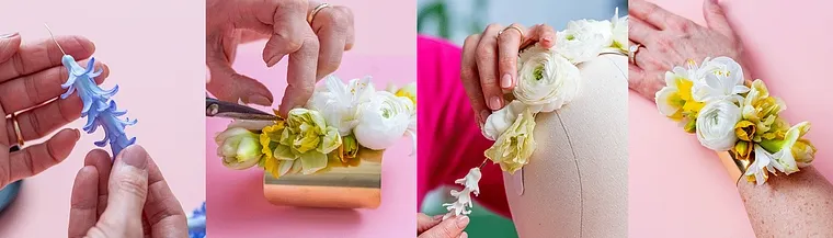 Tragbarer Blumenschmuck: Accessoires mit frischen Blumen