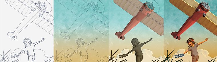 Kinderbuchillustration mit Photoshop