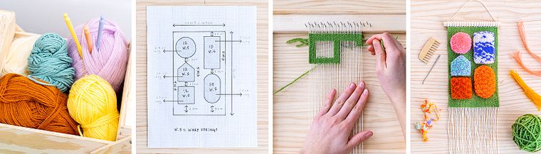 Weben in 3D: Designe Wandbehänge mit Textur und Fransen