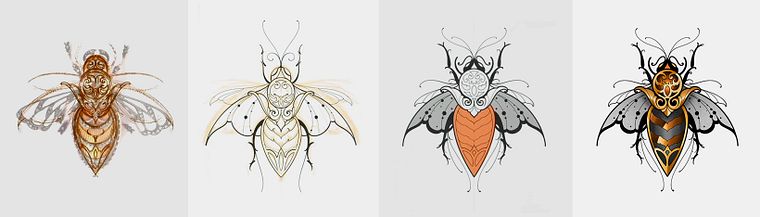 Diseño de tatuajes artísticos con efectos dorados en Procreate