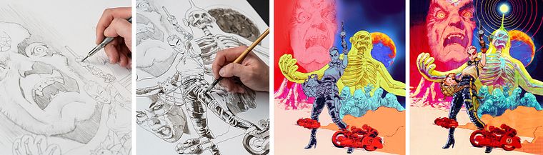 Création d'une couverture de livre avec des techniques mixtes