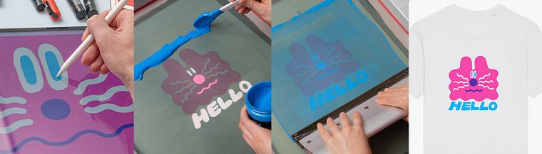 Initiation à la sérigraphie textile en couleur