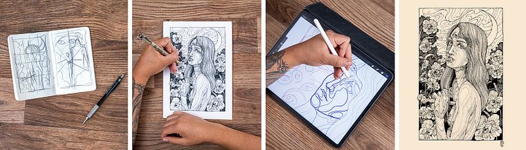 Artistic Drawing with Ink