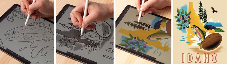 Digitale Illustration im analogen Stil mit Procreate