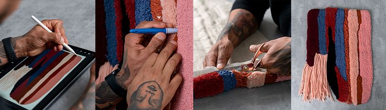 Tufting-Gun Tapestry with Felt and Embroidery
