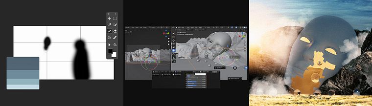 Ambienti futuristici 3D con Photoshop e Blender