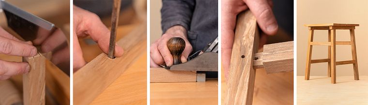 Muebles de madera con técnicas de carpintería tradicional