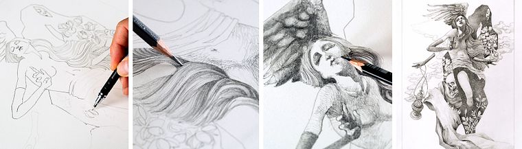 Drawing From Imagination with Graphite and Charcoal 