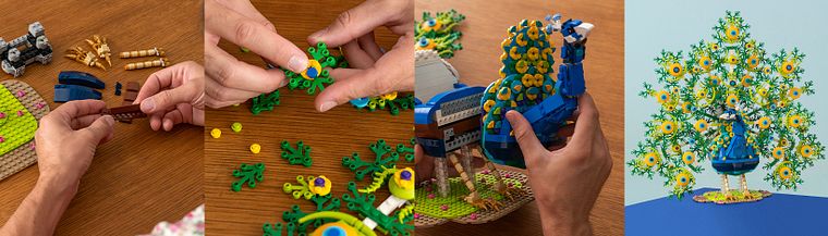 Construction de sculptures réalistes en LEGO