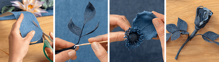 Tekstil Bunga: Buat Aksesoris 3D dengan Denim