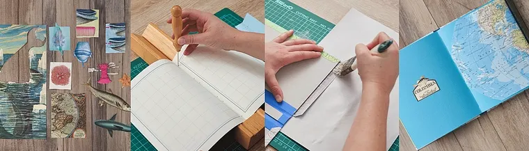 Travel Logbook with French Link Bookbinding