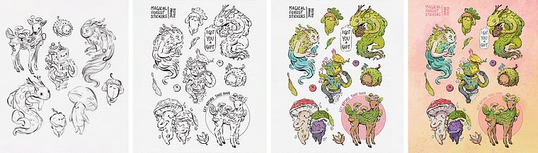 Von der Natur inspiriert: Illustriere niedliche Charaktere