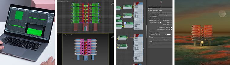 Design e modellazione 3D di paesaggi surrealisti
