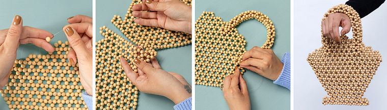 Design und Herstellung von Perlen-Taschen
