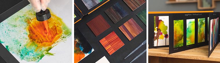 Tecniche decorative e di colore per la legatoria
