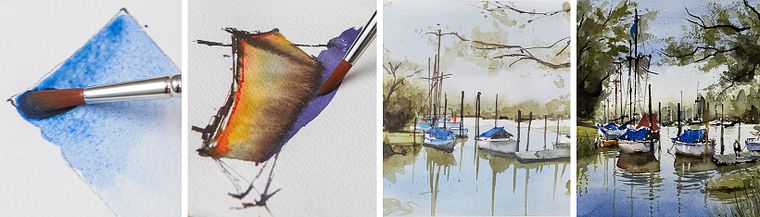 Wasserlandschaften in Aquarell malen