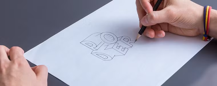 3D Font Design with a Metallic Finish