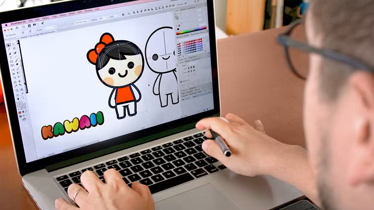 Projekt postaci w stylu Kawaii