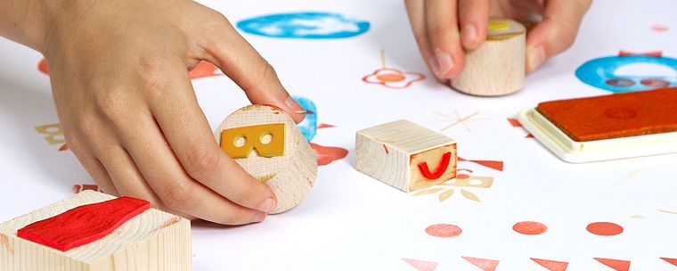 Técnicas de estampagem para crianças