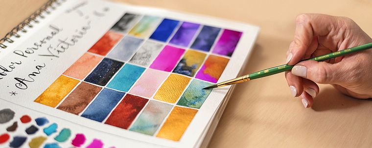 Creazione di palette di colore con acquerello