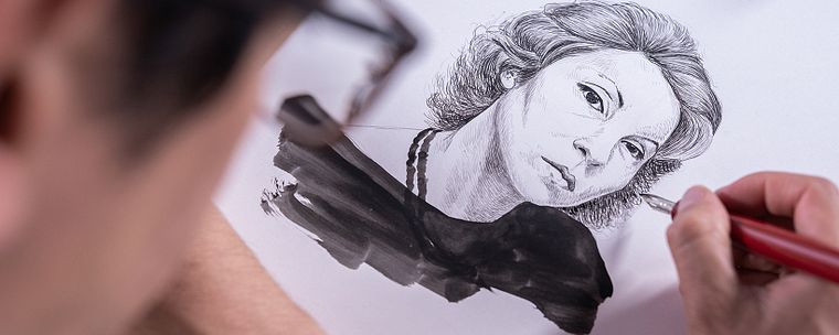 Introduction to Portraits with India Ink and Nibs